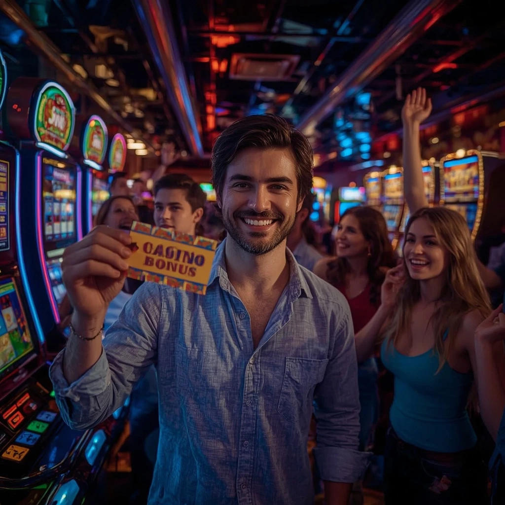 une personne tenant un bonus de casino ECLIPSE CASINO