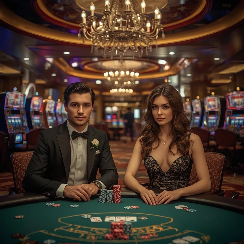 Deux joueurs de poker dans un ECLIPSE CASINO